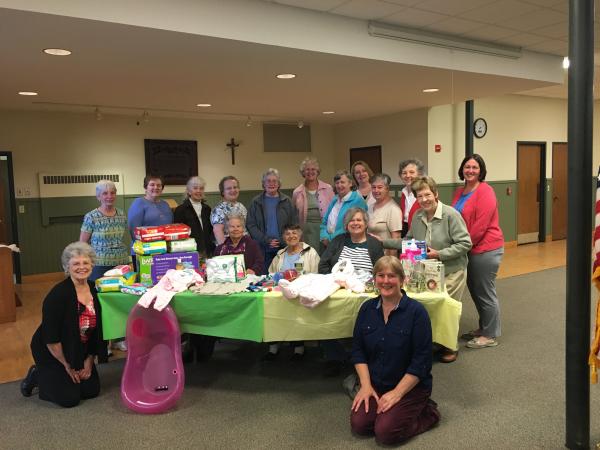 Court St. Augustine had a baby shower for its spiritually adopted child, Michael Francis with all gifts going to CareNet.