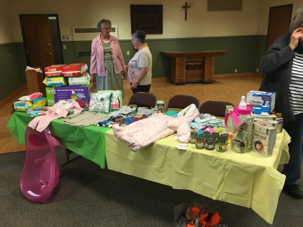 Court St. Augustine had a baby shower for its spiritually adopted child, Michael Francis with all gifts going to CareNet.
