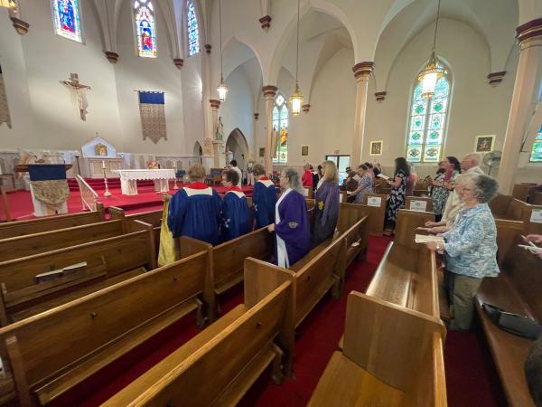Members of Court St. Mary's Catholic Daughters along with state and local officers participated in the May 22 Mass being offered for the local court in celebration of their 100th (+2) anniversary.